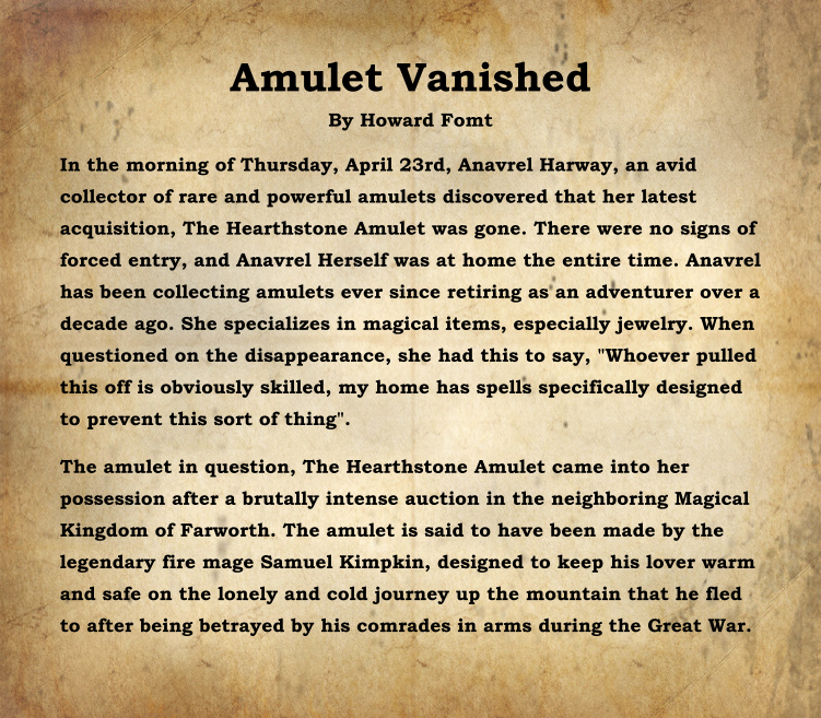 Amulet Vanished